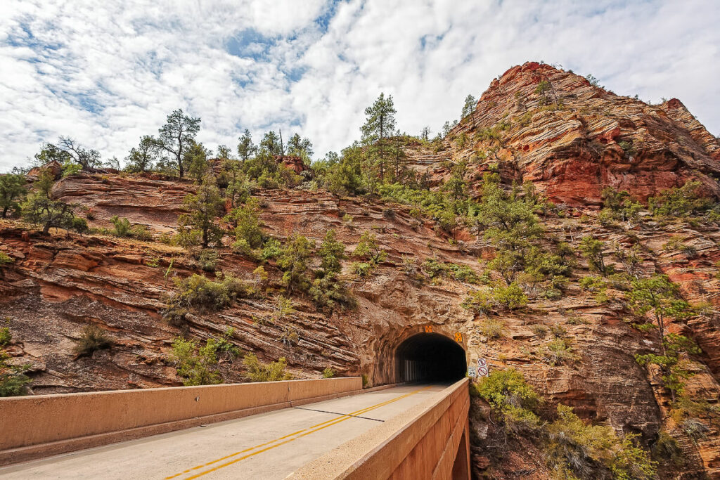 Mount Carmel Tunnel outside of Zion National Park